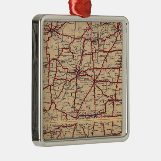 Illinois 8 metalen ornament (Rechts)
