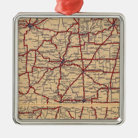 Illinois 8 metalen ornament (Voorkant)