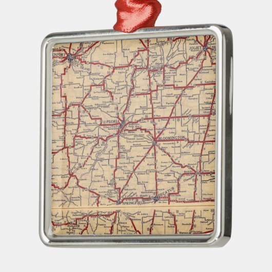 Illinois 8 metalen ornament (Links)
