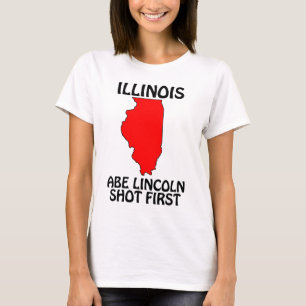 Illinois - Abe Lincoln Schoot Eerst T-shirt