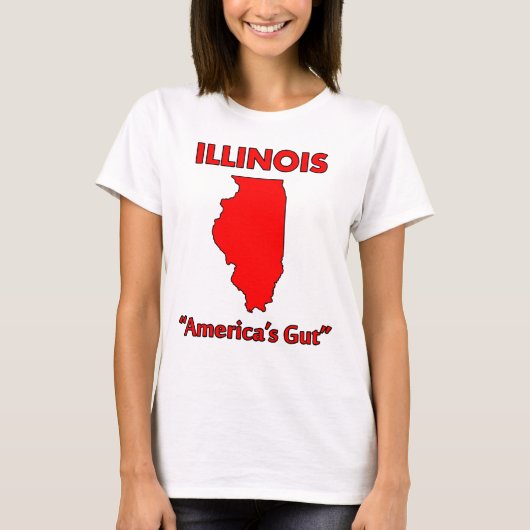 Illinois - Amerika's Buik T-shirt (Voorkant)