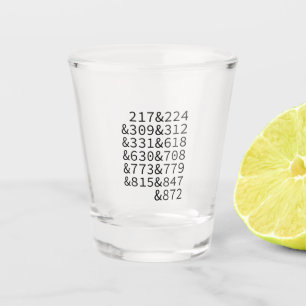 Illinois Area Codes Shot Glas