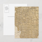 Illinois Atlas Map Briefkaart (Voorkant / Achterkant)