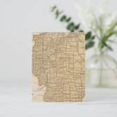 Illinois Atlas Map Briefkaart (Staand voorkant)