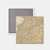 Illinois Atlas Map Magneet (Voorkant / Achterkant)