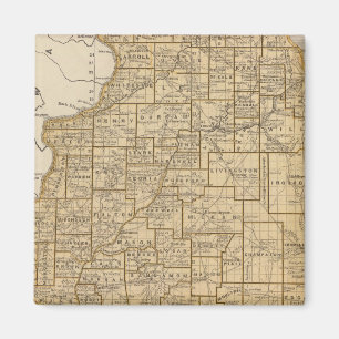 Illinois Atlas Map Magneet