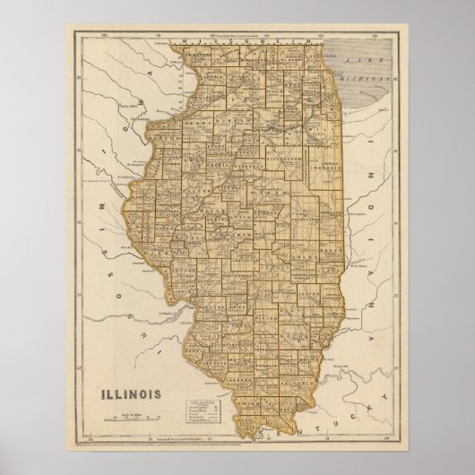 Illinois Atlas Map Poster (Voorkant)