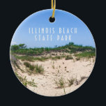 Illinois Beach State Park Ceramic Ornament<br><div class="desc">Het strand in Illinois Beach State Park</div>