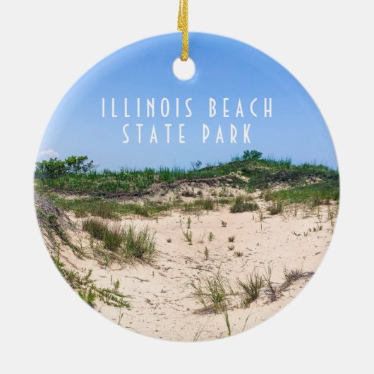 Illinois Beach State Park Ceramic Ornament (Achterkant)