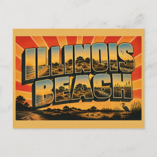 Illinois Beach State Park Lake Michigan Oever Kuns Briefkaart