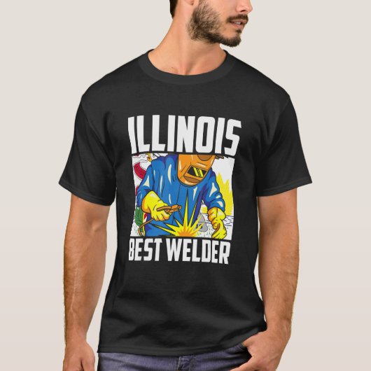 Illinois Best Welder Ironarbeider Ironsmith Weldin T-shirt (Voorkant)