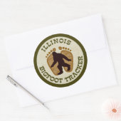 Illinois Bigfoot Tracker Ronde Sticker (Envelop)