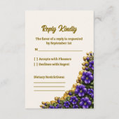 Illinois Blauwe Violet Bloem RSVP Kaart (Voorkant)