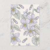 Illinois Blauwe Violet Bloem RSVP Kaart (Achterkant)