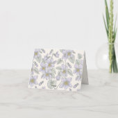 Illinois Blauwe Violet Trouw Dankkaart Bedankkaart (Achterkant)