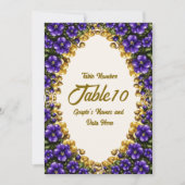 Illinois Blauwe Violet Trouwtafel Nummer (Voorkant)
