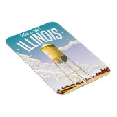 Illinois boerderij vintage reisposter magneet (Rechterzijde)