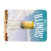 Illinois boerderij vintage reisposter magneet (Horizontaal)