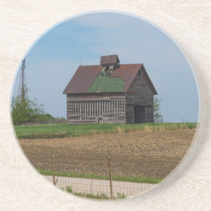 Illinois boerenleven zandsteen onderzetter
