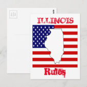 ILLINOIS BRIEFKAART (Voorkant / Achterkant)