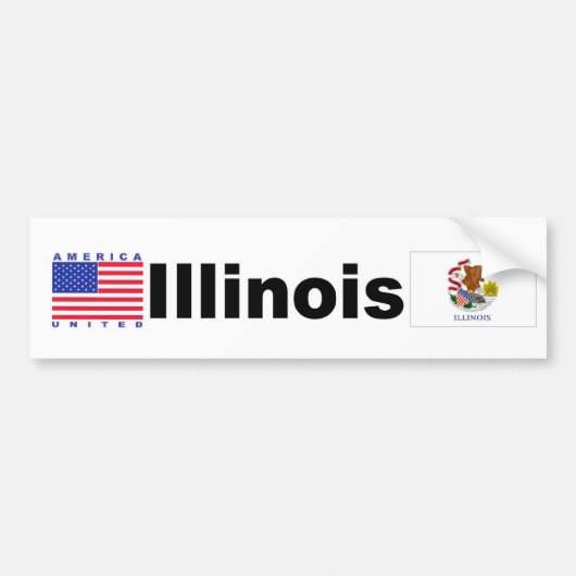 Illinois Bumpersticker (Voorkant)