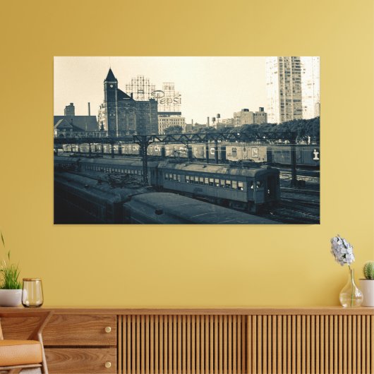 Illinois Central Railroad Build Train Chicago Canvas Afdruk (Insitu (Woonkamer))