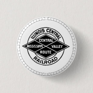 Illinois Central Railroad  Logo Button