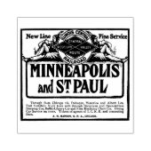 Illinois Central Railroad Minneapolis en St. Paul Rubberstempel (Afrduk)