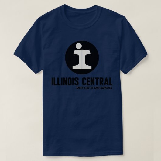 Illinois Central Railroad The Mainline of MidAmeri T-shirt (Design voorkant)