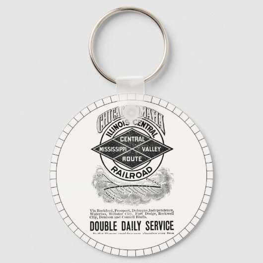 Illinois Central RR Basic Sleutelhanger (Voorkant)