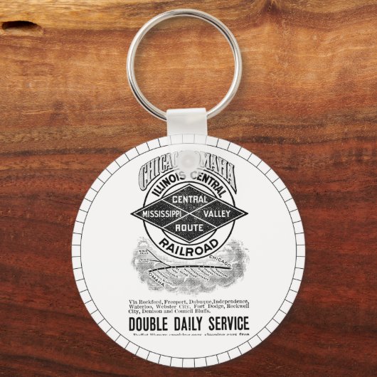 Illinois Central RR Basic Sleutelhanger (Voorkant)