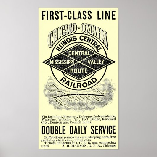 Illinois Central RR Poster (Voorkant)