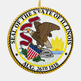 Illinois Ceramic Kerstmis Ornament