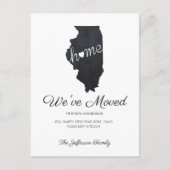 Illinois Chalkboard State Kaart Verhuizen Briefkaa (Voorkant)