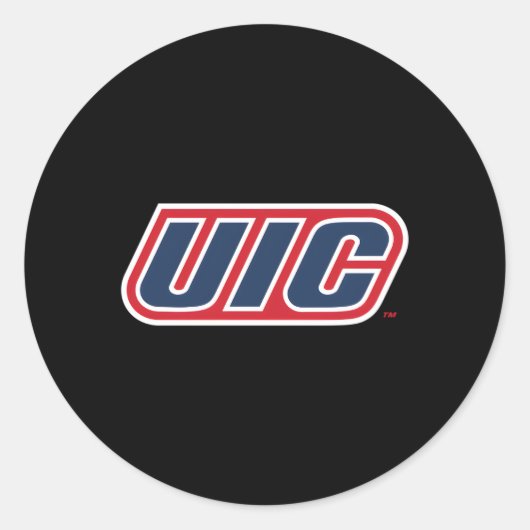 Illinois Chicago Flames UIC-pictogram Ronde Sticker (Voorkant)