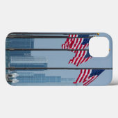 Illinois, Chicago. Navy Pier, vlaggen van de VS Case-Mate iPhone Case (Achterkant (horizontaal))