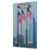 Illinois, Chicago. Navy Pier, vlaggen van de VS Klembord (Links)