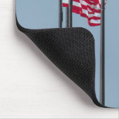 Illinois, Chicago. Navy Pier, vlaggen van de VS Muismat (Hoek)