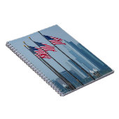 Illinois, Chicago. Navy Pier, vlaggen van de VS Notitieboek (Rechterzijde)