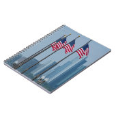 Illinois, Chicago. Navy Pier, vlaggen van de VS Notitieboek (Linkerzijde)