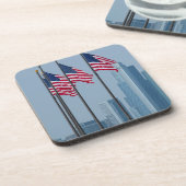 Illinois, Chicago. Navy Pier, vlaggen van de VS Onderzetter (Linkerzijde)