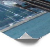 Illinois, Chicago. Navy Pier, vlaggen van de VS Poster (Hoek)