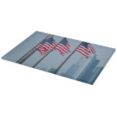 Illinois, Chicago. Navy Pier, vlaggen van de VS Snijplank (Hoek)