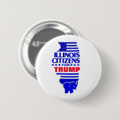 Illinois Citizens for Trump Ronde Button 5,7 Cm (Voorkant /achterkant)
