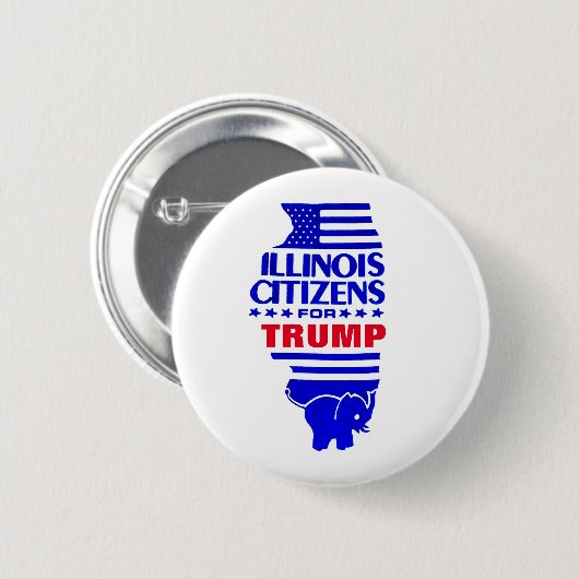 Illinois Citizens for Trump Ronde Button 5,7 Cm (Voorkant /achterkant)