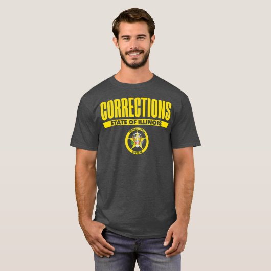 Illinois Correctional Officer Thin Grey Line T-shirt (Voorkant volledig)