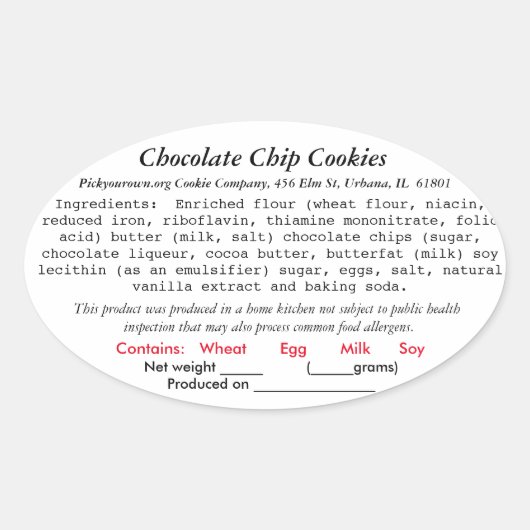 ILLINOIS Cottage Law Label bakkerij, cacaobom (Voorkant)