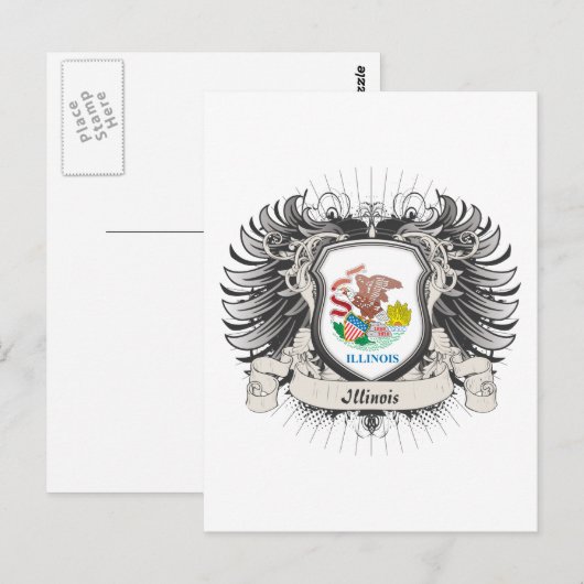 Illinois Crest Briefkaart (Voorkant / Achterkant)