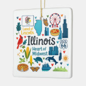 Illinois Custom Family Trip Christmas Keramisch Ornament (Links)