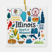 Illinois Custom Family Trip Christmas Keramisch Ornament (Voorkant)